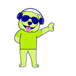 Professional grooming mascot